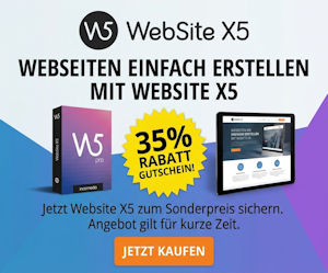 WebSite X5 2026 Angebot und 300px